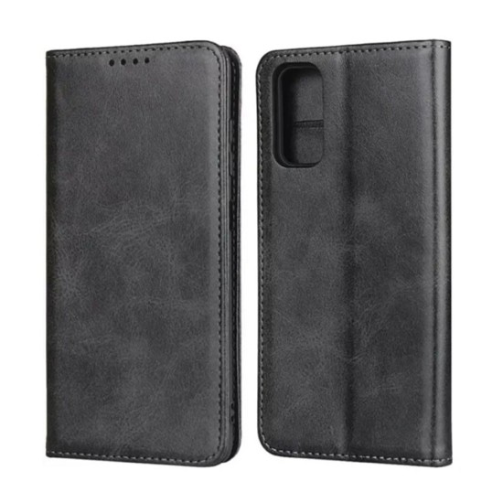 Capa Flip de Couro com Bolso Interno para Xiaomi Redmi Note 10 5g Preto